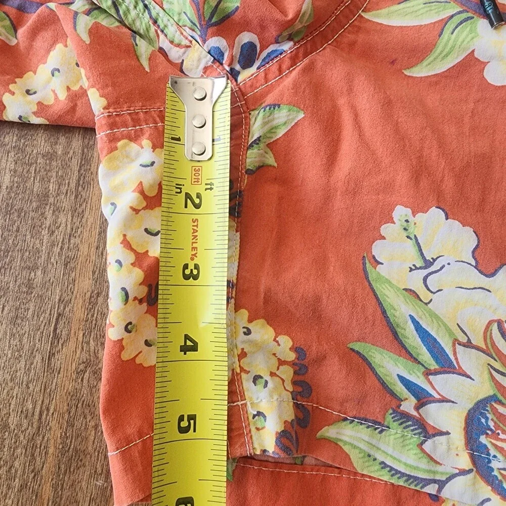 Polo Ralph Lauren Shorts Mens Large Orange Hawaiian Swim Trunks Lined Drawstring